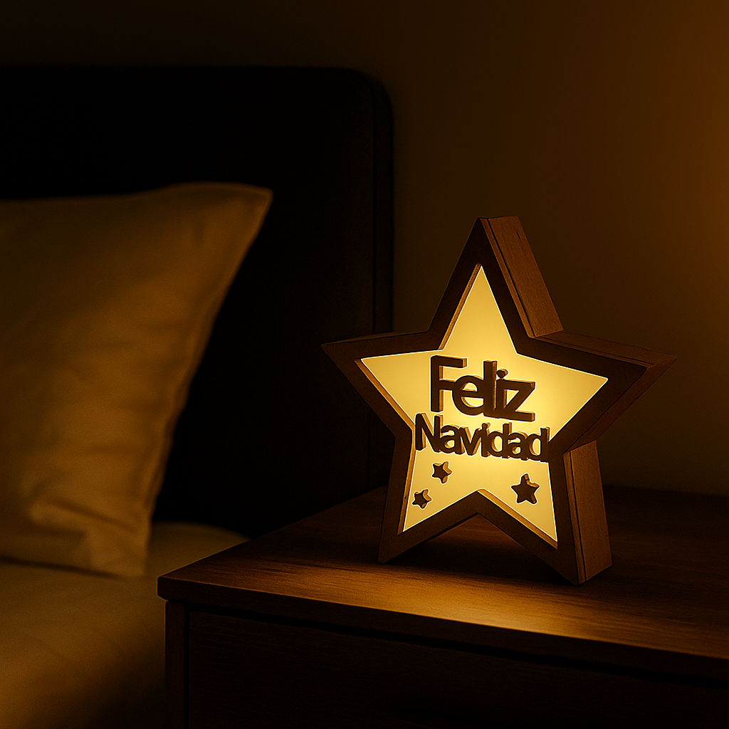 Estrella luz led nochero